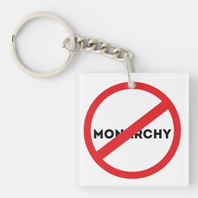 Abolish the Monarchy Keychain (Front)