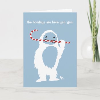 Abominable Snowman Holiday Card by flopsock at Zazzle
