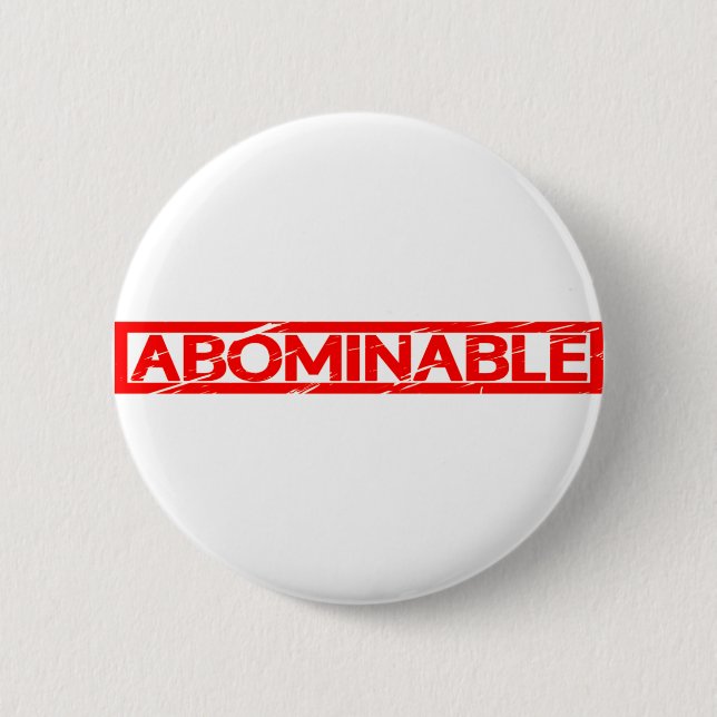 Abominable Stamp Button (Front)
