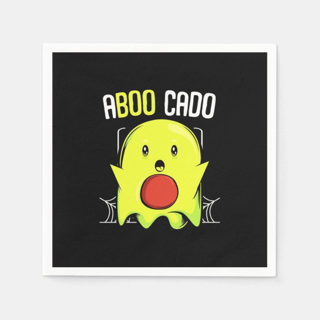 Aboocado Avocado Halloween Napkins (Front)