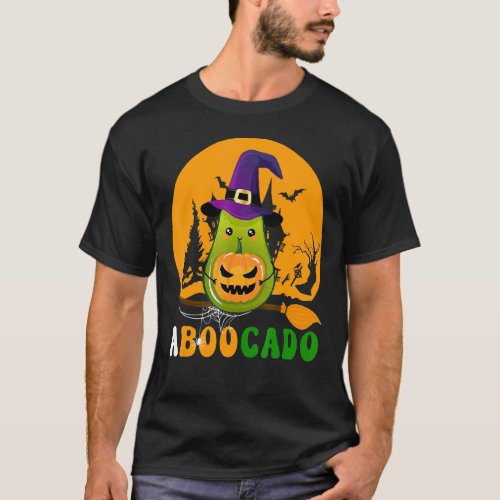 Aboocado Scary Witch Avocado Vegan Fruits  Family  T_Shirt
