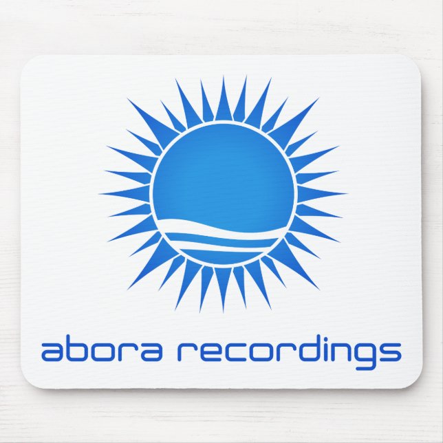 Abora Recordings Blue-on-White Mousepad (Front)