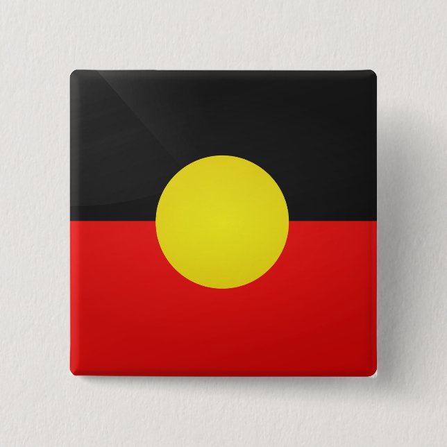 Aborigin Glossy Square Flag Button (Front)