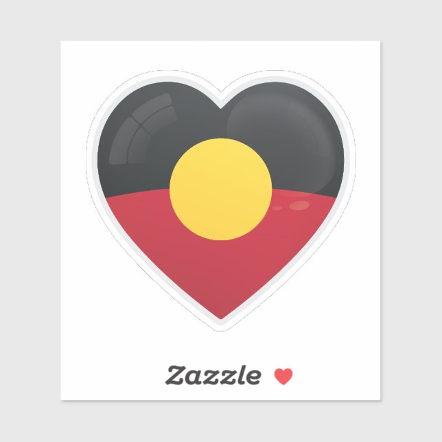 Aborigin  Love Flag  Sticker (Sheet)