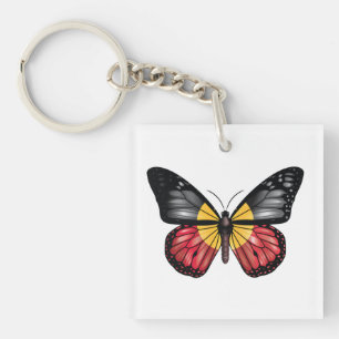 Aborigin Monarque Butterfly Flag Keychain