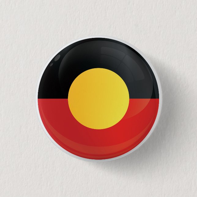 Aborigin  Round Icon Flag Button (Front)