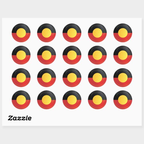 Aborigin  Round Icon Flag Classic Round Sticker