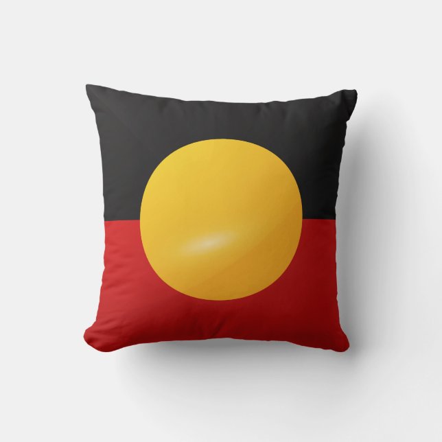 Aborigin square glossy flag throw pillow (Front)