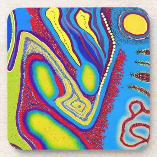 Aboriginal Abstract Art Vol 10 Beverage Coaster