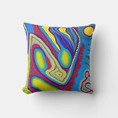 Aboriginal Abstract Art Vol 10 Throw Pillow
