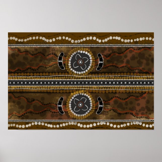 Aboriginal Art Canvas - women food gathering Poster (Front)