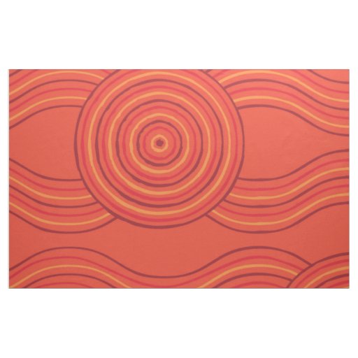 Aboriginal Art Fire Fabric