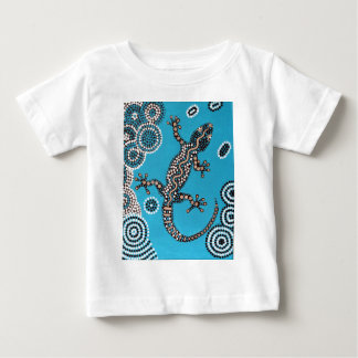 Aboriginal Art, Gecko, Point Painting, Dot Paintin Baby T-Shirt