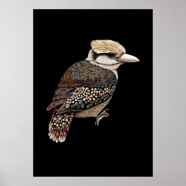Aboriginal Art Kookaburra  Poster (Front)