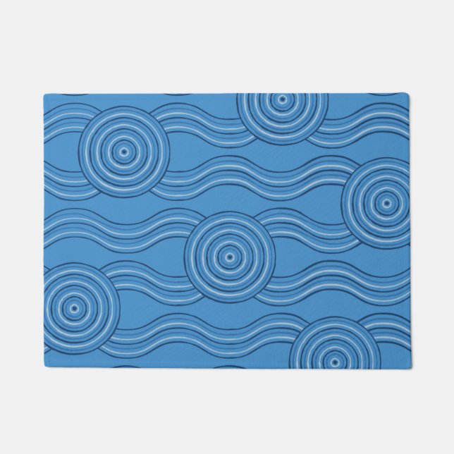 Aboriginal art ocean doormat (Front)