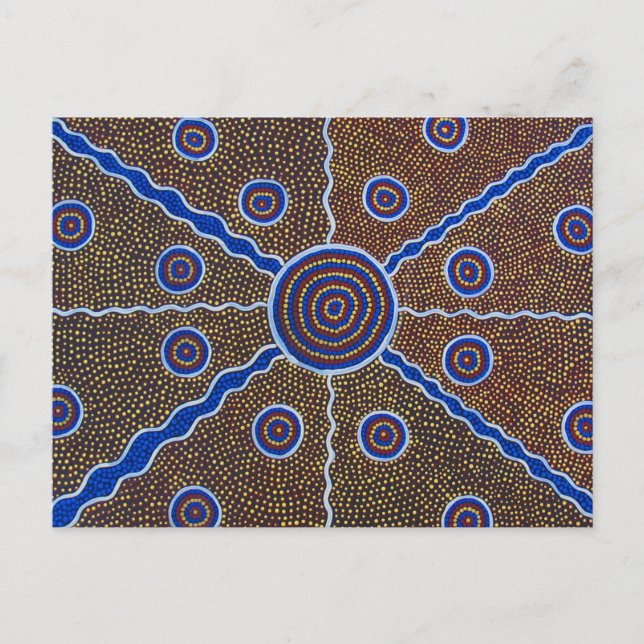 aboriginal art painting australia abstract design postcard (Front)