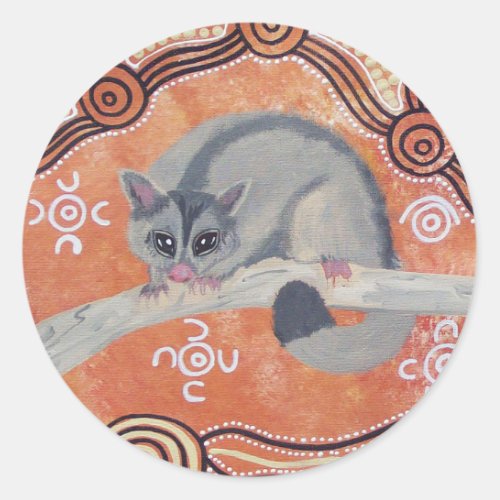 Aboriginal Art Possum Sticker