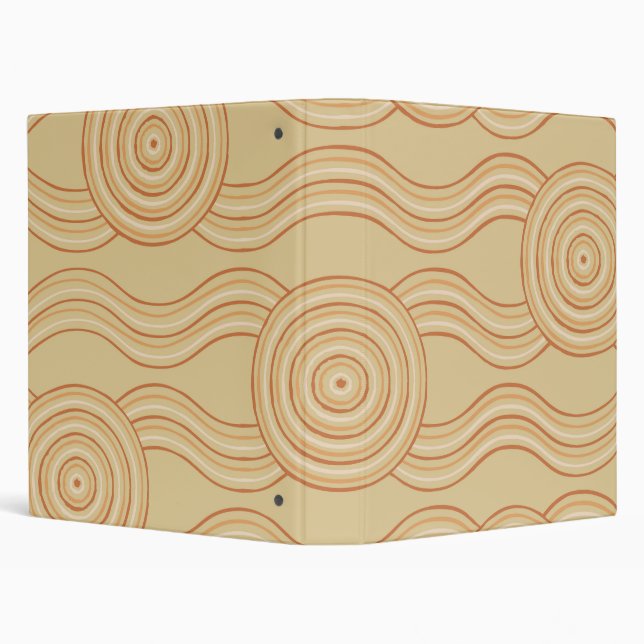 Aboriginal art sandstone 3 ring binder (Background)