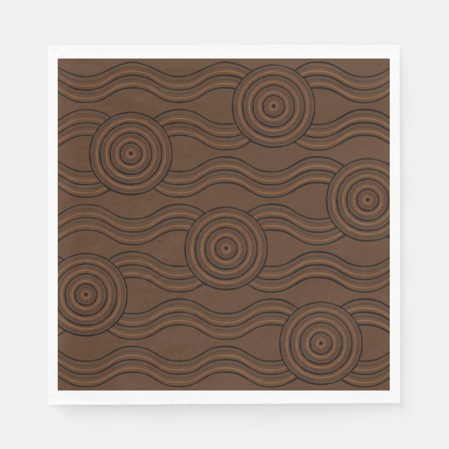 Aboriginal art soil napkins (Front)