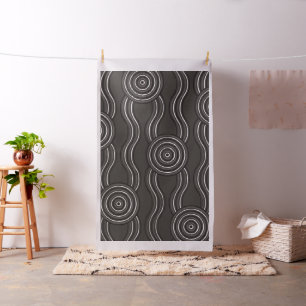 Aboriginal Art Storm Fabric