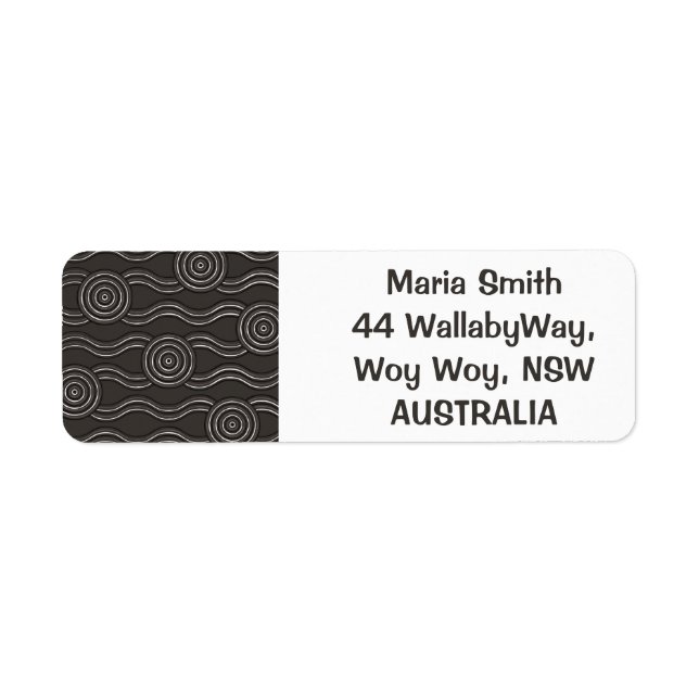 Aboriginal art storm label (Front)