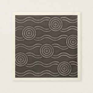 Aboriginal art storm paper napkins