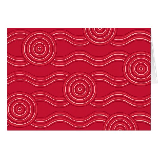 Aboriginal art waratah (Front Horizontal)