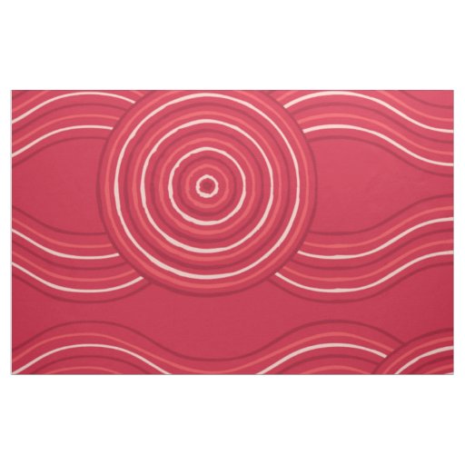 Aboriginal Art Waratah Fabric