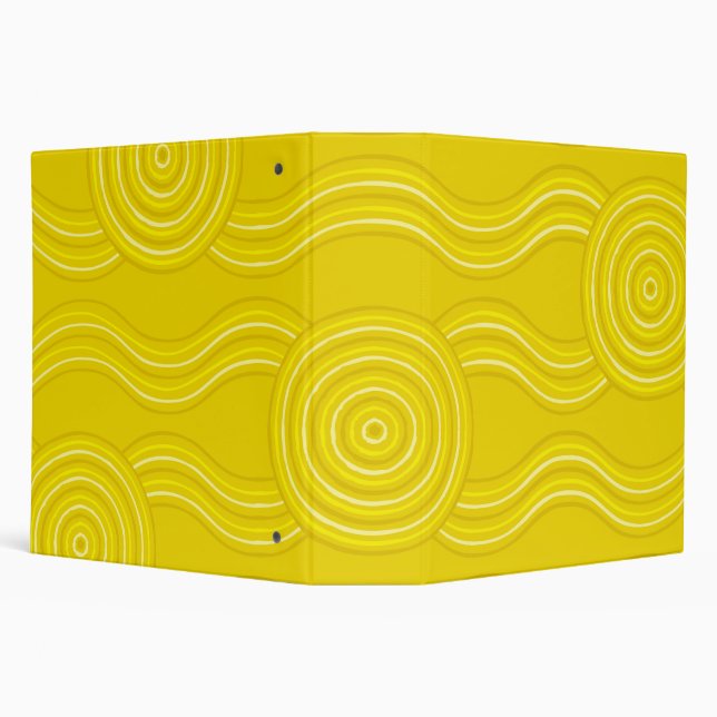 Aboriginal art wattle 3 ring binder (Background)