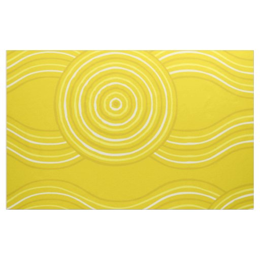 Aboriginal Art Wattle Fabric