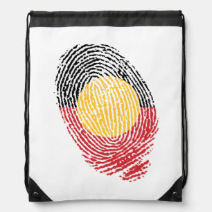 Aboriginal Australia fingerprints Drawstring Bag
