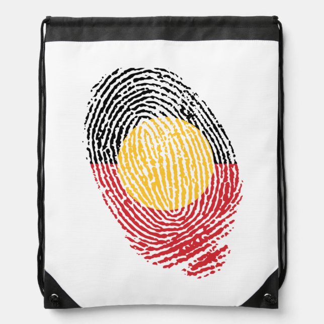 Aboriginal Australia fingerprints  Drawstring Bag (Front)