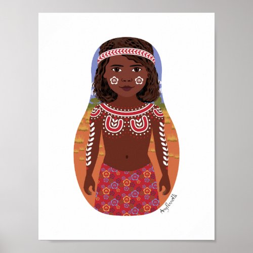 Aboriginal Australian Matryoshka Poster