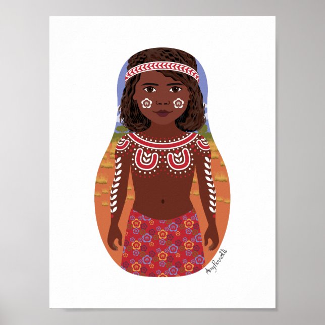 Aboriginal Australian Matryoshka Poster (Front)