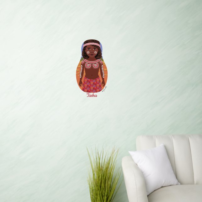 Aboriginal Australian Matryoshka Wall Decal (Living Room)