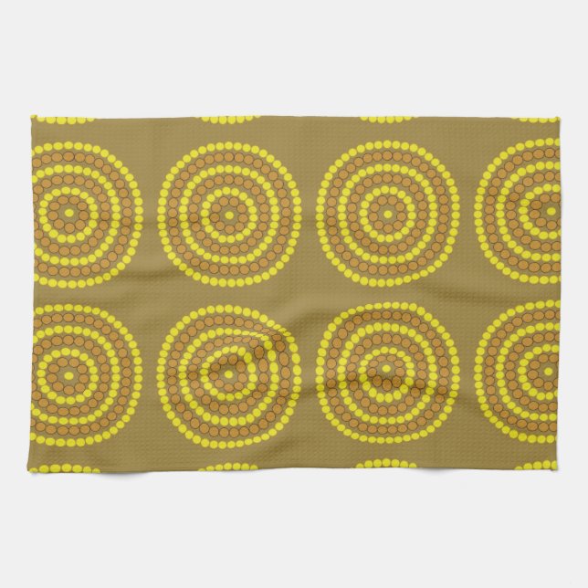 Aboriginal beige towel (Horizontal)