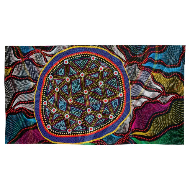 Aboriginal Design-15 King Pillow Case Set (Front)