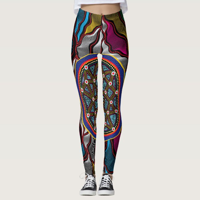Aboriginal Design-15 Leggings (Front)