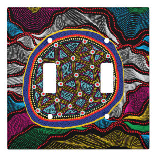Aboriginal Design-15 Light Switch Cover