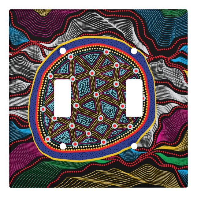 Aboriginal Design-15 Light Switch Cover (Front)