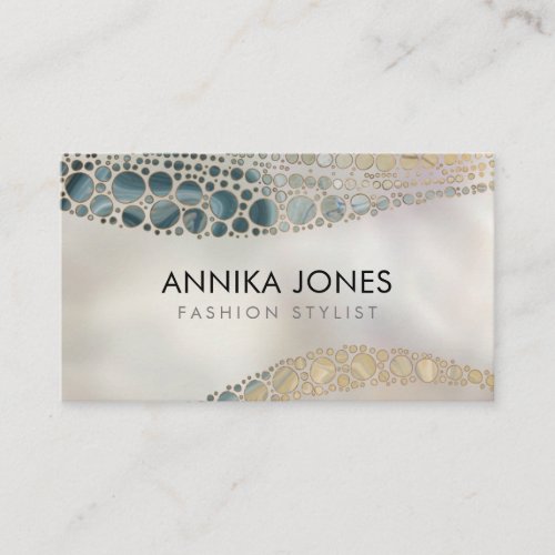 Aboriginal Dot Art style Marble Abstract Business Card