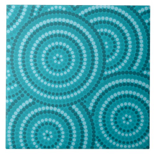 Aboriginal dot painting ceramic tile