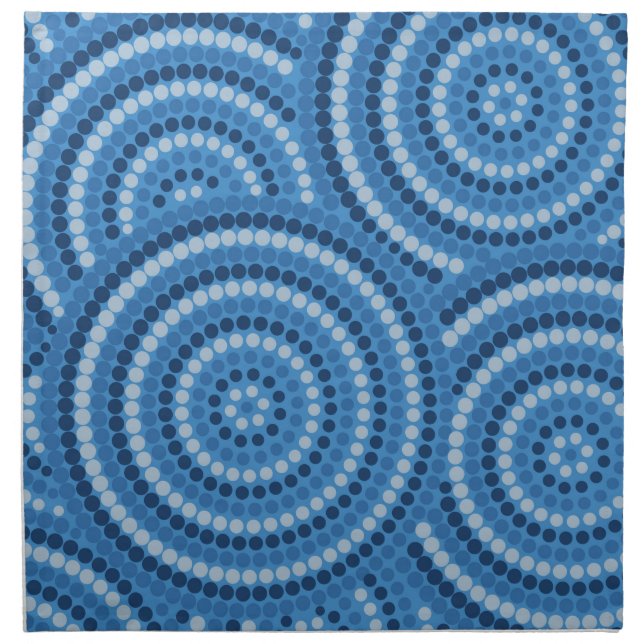 Aboriginal dot painting cloth napkin (Front)