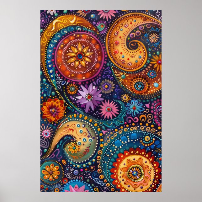 Aboriginal Dot Painting: Dreamtime Stories Art Poster (Front)