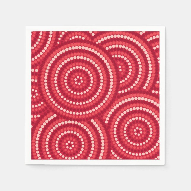 Aboriginal Dot Painting Paper Napkins (Front)