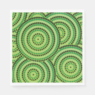 Aboriginal dot painting paper napkins