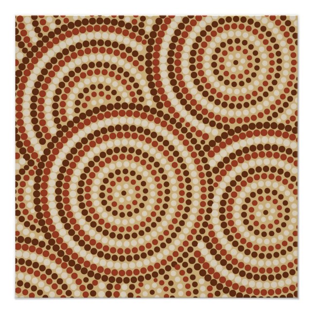Aboriginal dot painting poster (Front)