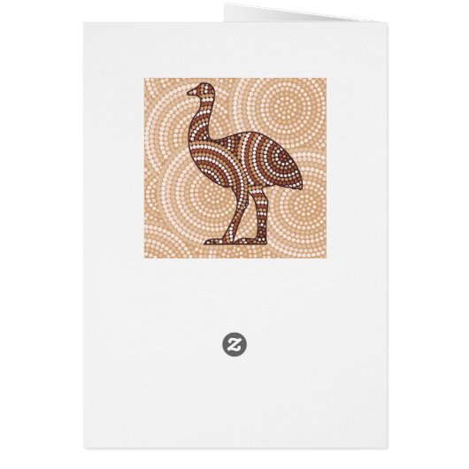Aboriginal emu dot painting (Back)
