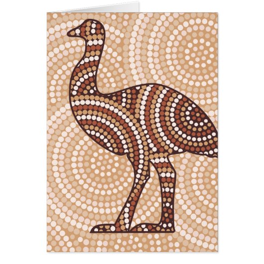 Aboriginal emu dot painting (Front)