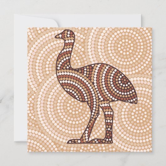 Aboriginal emu dot painting (Front)